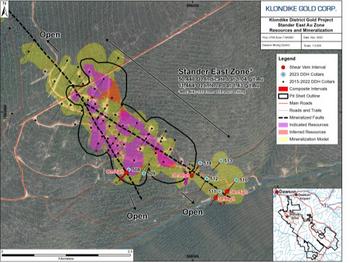 Klondike Gold Makes New High Grade Discovery; Intersects 90.55 g/t Au (2.91 oz/t Au) over 0.55 Meters and 5.49 g/t Au over 6.50 Meters at Stander Zone: https://www.irw-press.at/prcom/images/messages/2024/73245/Klondike_150124_PRCOM.003.jpeg