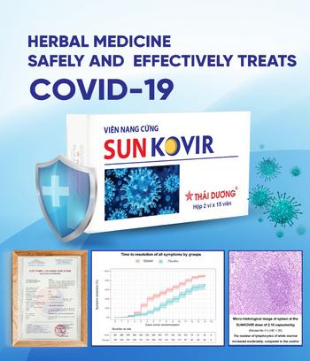 Neues pflanzliches Arzneimittel von Sao Thai Duong JSC SUNKOVIR behandelt wirksam Covid-19, Grippe und durch Atemwegsviren verursachte Krankheiten: https://ml.globenewswire.com/Resource/Download/0bd51696-6bf4-4288-8ff8-fb71c1ed9785