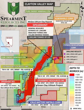 Spearmint erhöht seine Ressourcenschätzung für die Lithium-Ton-Lagerstätte McGee im Clayton Valley, Nevada, um mehr als das Doppelte: https://www.irw-press.at/prcom/images/messages/2022/66304/SPMT_061722_DEPRcom.001.jpeg