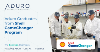 Aduro Clean Technologies schließt Shell GameChanger-Programm erfolgreich ab: https://ml.globenewswire.com/Resource/Download/f1d827df-63f4-4f66-82bc-ca8004946963/image1.png