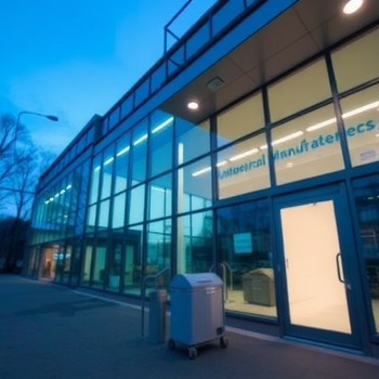 Rückschlag für Impfstoffaktien nach Rücktritt bei der FDAPhoto, wide shot, wide-angle lens,  Medical device manufacturer, Blue hour, twilight, cool, ISO1200, slow shutter speed, photo by Michael Light: https://img.theapi.app/temp/3a7f6312-1eee-4702-9005-93cc1e62f970.png