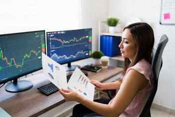 3 Tech Stocks With More Potential Than Any Cryptocurrency: https://g.foolcdn.com/editorial/images/765659/woman-trading-screen.jpg