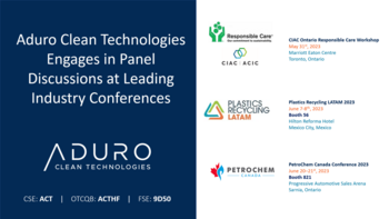Aduro Clean Technologies nimmt an Podiumsdiskussionen bei führenden Branchenkonferenzen teil: https://ml.globenewswire.com/Resource/Download/acfbd7df-1a5a-4dce-9af1-0298aa98aedc