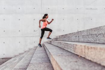 1 Wall Street Analyst Thinks On Holding Stock Is Going to $38. Is It a Buy?: https://g.foolcdn.com/editorial/images/775482/woman-running-up-outdoor-stairway.jpg