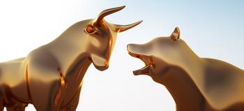 Amazon Stock: Bull vs. Bear: https://g.foolcdn.com/editorial/images/736005/golden-bull-and-bear-statues.jpg