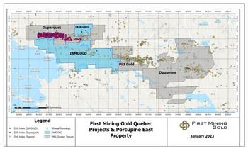 First Mining Announces Consolidation of Strategic Duparquet Property Package with Acquisition of Quebec Claims from IAMGOLD: https://www.irw-press.at/prcom/images/messages/2023/69063/FirstMining_300123_PRCOM.001.jpeg