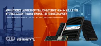ATP Electronics bringt industrielle 176-Layer PCIe® Gen 4 x4 M.2-/U.2-SSDs mit hervorragender Lese-/Schreibleistung und 7,68 TB Maximalkapazität auf den Markt: https://ml.globenewswire.com/Resource/Download/933e1523-0df5-485d-9a11-e130864b199b
