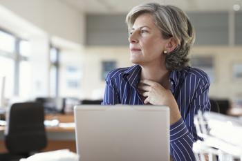 Thinking About Collecting Social Security at 62 and Continuing to Work? 4 Tremendously Important Things You Need to Know: https://g.foolcdn.com/editorial/images/757867/mature-woman-on-laptop-thinking-and-looking-out-window.jpg