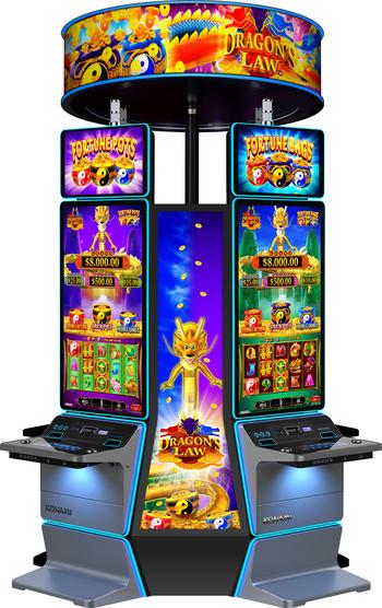 G2E Las Vegas Spotlights Global Casino Entertainment and Advancements from Konami Gaming: https://mms.businesswire.com/media/20230816236037/en/1868407/5/Dragon%27s_Law_Fortune_slot_series_by_Konami_Gaming%2C_Inc._on_DIMENSION_49.jpg