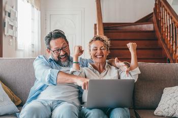 Meet the Biotech Stock That Just Jumped 251% Higher: https://g.foolcdn.com/editorial/images/839526/getty-happy-couple-on-couch-fistpump-smiling.jpg