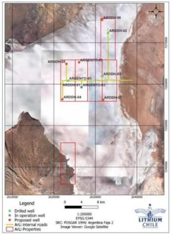 Lithium Chile schließt zweite Produktionsbohrung im argentinischen Projekt Salar De Arizaro ab - 255 Meter dicker Sole-Aquifer identifiziert - Verdoppelung der Dicke des Sole-Aquifers, der in der ersten Produktionsbohrung durchteuft wurde - Es wurde : https://www.irw-press.at/prcom/images/messages/2022/68080/LithiumChile_2022-04-05_DEPRcom.001.jpeg