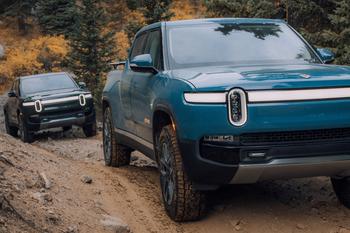 3 Electric-Vehicle (EV) Stocks With 122% to 164% Upside in 2024, According to Select Wall Street Analysts: https://g.foolcdn.com/editorial/images/761866/2022-rivian-r1t-22.jpg