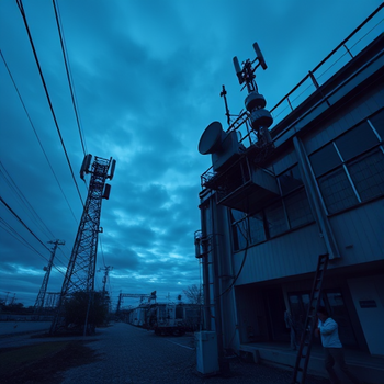 Intel-Aktie: Endlich ein Kauf? Eine umfassende AnalysePhoto, wide shot, wide-angle lens,  Telecom equipment supplier, Blue hour, twilight, cool, ISO1200, slow shutter speed, photo by Michael Light: https://img.theapi.app/temp/ad10ed87-71d0-4096-a50b-ba9470f8264b.png
