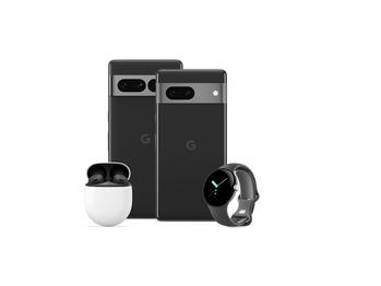 Get a Free Google Pixel 7 and Half Off the Google Pixel Watch at T-Mobile: https://mms.businesswire.com/media/20221005005937/en/1594615/5/Google_Pixel-7-Pro_Pixel-7_Pixel-Watch_Buds-Pro_Obsidian_Family-Lockup_%281%29.jpg