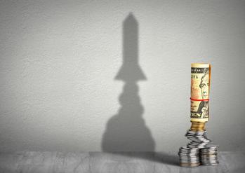 Will IBM Be a Trillion-Dollar Stock by 2030?: https://g.foolcdn.com/editorial/images/773611/money-casting-a-rocket-shadow.jpg