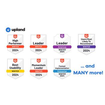 Upland Software Secures 40+ Badges in G2’s Winter 2024 Market Reports: https://mms.businesswire.com/media/20231218154564/en/1971979/5/Upland_G2_Winter_Badges_2024.jpg