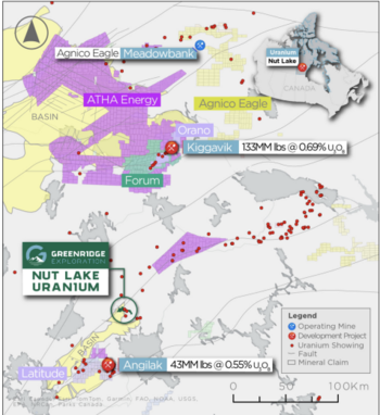 Greenridge Exploration Announces Increase in Land Position at Nut Lake Project with 10.4% U3O8 & 5.51% Cu: https://www.irw-press.at/prcom/images/messages/2024/75674/Greenridge_230524_PRCOM.002.png