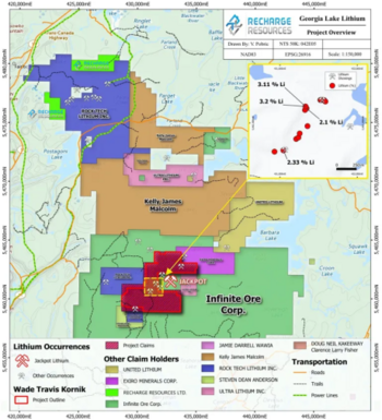 Recharge Resources Engages JMK Exploration Consulting for Georgia Lake Lithium Project: https://www.irw-press.at/prcom/images/messages/2022/67922/Recharge_241022_PRCOM.001.png