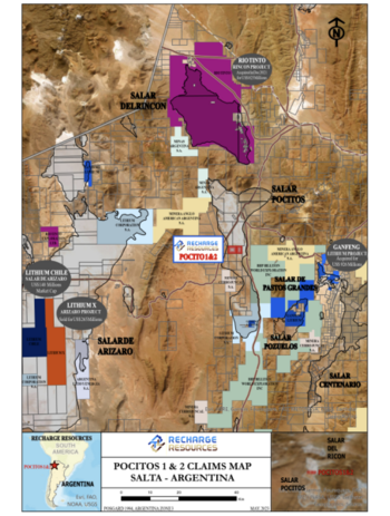 Recharge Resources Issues a NI 43-101 Technical Report on Pocitos 1 Lithium Concession: https://www.irw-press.at/prcom/images/messages/2023/71389/Recharge_072023_ENPRcom.001.png