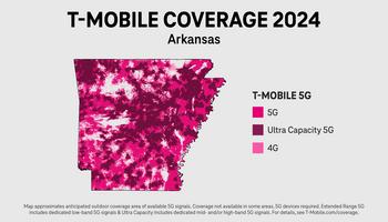 T-Mobile Announces $163 Million in Completed Network Upgrades for Arkansas: https://mms.businesswire.com/media/20240422796349/en/2106340/5/nr-Arkansas-2023-Coverage-Map-4-12-24_%282%29.jpg
