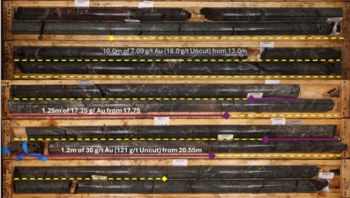 Grade-Control-Bohrungen in der Moss-Main-Zone definieren weiterhin hochgradige Scherzonen – 69,65 m mit 1,63 g/t Au ab 4,35 m, einschließlich 10,0 m mit 7,09 g/t Au : https://www.irw-press.at/prcom/images/messages/2025/81584/291025_DE_AUXX.003.png