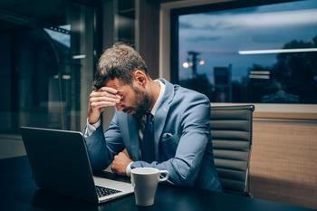 3 Problems I Have With Retirement Calculators: https://g.foolcdn.com/editorial/images/704483/man-laptop-business-suit-frustrated-holding-head-gettyimages-1323512699.jpg
