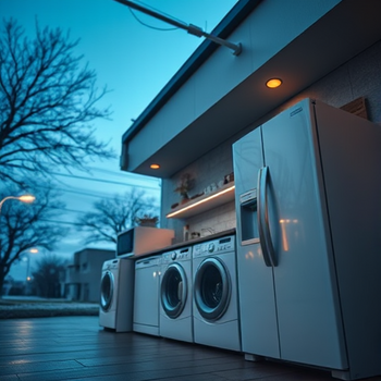 Mattel: Antrieb der Marke Barbie in die StratosphärePhoto, wide shot, wide-angle lens,  Home appliance manufacturer, Blue hour, twilight, cool, ISO1200, slow shutter speed, photo by Michael Light: https://img.theapi.app/temp/5d70b6df-fa9b-4237-9702-39c36cb1d4f8.png