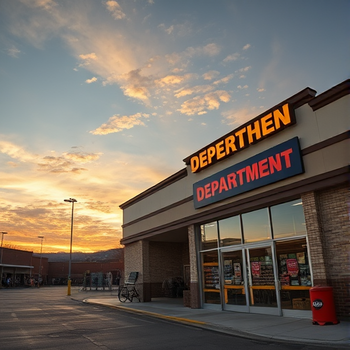 Herausforderndes Marktumfeld bremst Umsatz im 9-Monatszeitraum Photo, wide shot, wide-angle lens,  Department store, sunset photo at golden hour, photo by Art Wolfe: https://img.midjourneyapi.xyz/temp/57f223bf-67a0-476b-94dd-76010fccb266.png