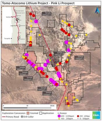 Sole-Ton-Lithium-Projekt Tama-Atacama - PAM betritt südamerikanisches Lithiumdreieck: https://www.irw-press.at/prcom/images/messages/2023/71580/PanAsia_080823_DEPRcom.002.jpeg