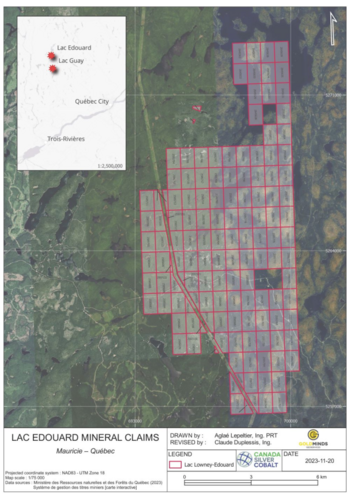 Canada Silver Cobalt Begins Drilling at Lowney-Lac Edouard in Quebec, Targeting Nickel-Copper-Cobalt Mineralization: https://www.irw-press.at/prcom/images/messages/2023/73046/CanadaSilverCobalt_181223_PRCOM.002.png