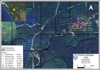 EQS-News: PRIMARY HYDROGEN IDENTIFIZIERT ZWEI ANOMALIE-CLUSTER FÜR SELTENE ERDEN MIT HOHER PRIORITÄT BEI GEOPHYSIKALISCHEN UNTERSUCHUNGEN UND BODENPROBEN BEIM WICHEEDA NORTH-PROJEKT: https://eqs-cockpit.com/cgi-bin/fncls.ssp?fn=download2_file&code_str=62b7d568dd362ac616511e4fd5e8e475