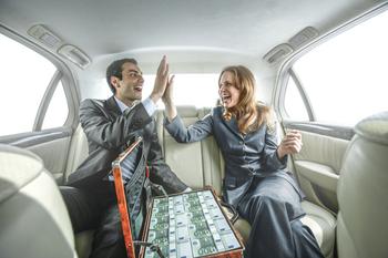 This Supercharged Nasdaq Stock Could Triple Your Money in 5 Years: https://g.foolcdn.com/editorial/images/720542/man-woman-celebrating-with-cash-in-a-car.jpg