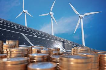 This 7.9%-Yielding Dividend Stock Is Working to Ensure It Has Plenty of Fuel to Continue Growing Its Payout in the Decades Ahead: https://g.foolcdn.com/editorial/images/765227/stacks-of-coins-in-the-front-with-wind-turbines-and-solar-panels-in-the-background.jpg