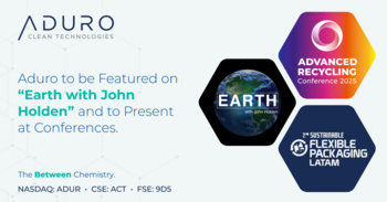 Aduro Clean Technologies wird in der Sendung „Earth with John Holden“ vorgestellt: https://ml.globenewswire.com/Resource/Download/5e32b9d7-1be0-413f-b482-d2bc8fb46b8b/image1.png