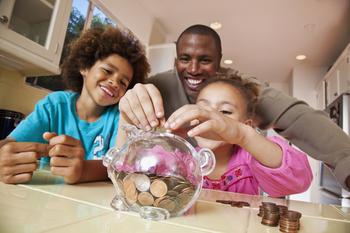 3 Ridiculously Cheap Dividend Stocks That Yield More Than 3%: https://g.foolcdn.com/editorial/images/713440/a-family-adding-coins-to-a-piggy-bank.jpg