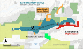 Arbor Metals erhält für das Lithiumkonzessionsgebiet Jarnet in James Bay, Quebec, einen Bericht mit hochauflösenden Satellitenbildern: https://www.irw-press.at/prcom/images/messages/2023/70552/Arbor_051623_DEPRcom.001.png