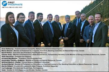 First Phosphate Thanks Canada’s Minister of Energy and Natural Resources for Visiting Saguenay-Lac-St-Jean, Quebec, Canada: https://www.irw-press.at/prcom/images/messages/2025/81318/10-07-25Hodgson_PortSaguenay_English_Prcom.002.jpeg