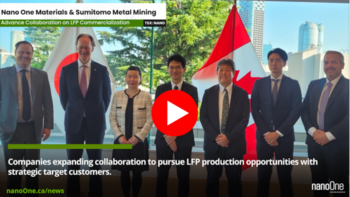 Nano One and Sumitomo Metal Mining Advance Collaboration on LFP Commercialization: https://www.irw-press.at/prcom/images/messages/2025/81061/NanoOne_170925_ENPRcom.001.png