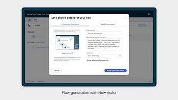ServiceNow launches major expansion to Now Assist generative AI portfolio with new capabilities to transform experiences and increase productivity: https://mms.businesswire.com/media/20231116679887/en/1947330/5/FINAL_Flow_generation_With_Caption.jpg