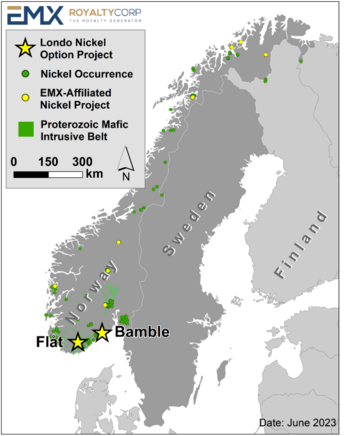 EMX vergibt Option für seine Nickelprojekte Flåt und Bamble in Norwegen: https://www.irw-press.at/prcom/images/messages/2023/71414/EMX_072423_DEPRcom.001.png