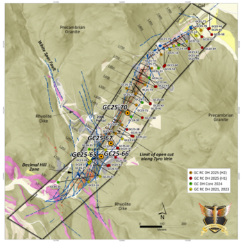 West Point Gold durchteuft bei Bohrungen in der Tyro Main Zone innerhalb eines Abschnitts von 82,4 m mit 1,61 g/t Au einen Teilabschnitt von 9,2 m mit 8,37 g/t Au ab der Oberfläche: https://www.irw-press.at/prcom/images/messages/2025/81571/WPGPR25-33_DE_PRcom.001.png