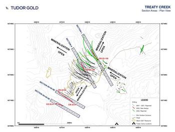 TUDOR GOLD durchschneidet starke Gold-Kupfer Porphyr Mineralisierung mit 1,82 g/t Gold Eq über 114,0 Meter innerhalb eines Intervalls von 592,5 Meter mit 1,16 g/t Gold Eq im nordöstlichsten Step-Out-Abschnitt der Goldstorm Lagerstätte bei Treaty Cree: https://www.irw-press.at/prcom/images/messages/2022/68048/PressemeldungIRW_TUD_01.11.22_de.001.jpeg
