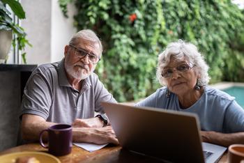 Worried Your Social Security Benefits Won't Cut It? Here's How to Save as a Retiree: https://g.foolcdn.com/editorial/images/741776/senior-couple-laptop-serious-gettyimages-1397343629.jpg