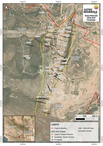 Aztec erweitert Bohrprogramm auf Projekt Tombstone in Arizona: https://www.irw-press.at/prcom/images/messages/2025/82074/Aztec_041225_DEPRCOM.001.jpeg