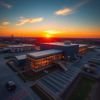 Siemens Aktie: Rütteliger Werdegang!Photo, wide shot, wide-angle lens,  Semiconductor company, sunset photo at golden hour, photo by Art Wolfe: https://img.midjourneyapi.xyz/temp/92ce44e9-64c7-4458-9a95-b706ed510490.png