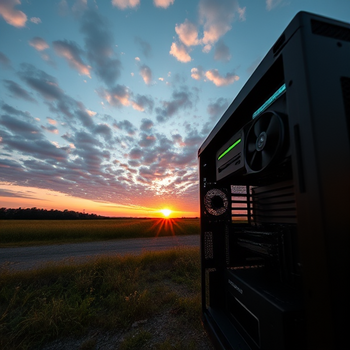 Siemens Energy Aktie: Richtungsstreit entbrenntPhoto, wide shot, wide-angle lens,  Computer hardware manufacturer, sunset photo at golden hour, photo by Thomas Heaton: https://img.midjourneyapi.xyz/temp/a130cb51-4ded-41be-b600-b83e2078ad65.png