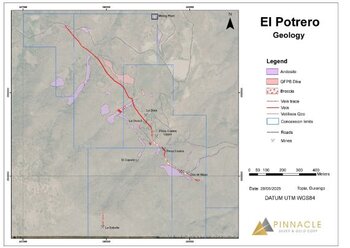 Pinnacle identifiziert Gold-Silber-Mineralisierung in der historischen La Dura Mine und erweitert den mineralisierten Horizont auf fast 500 Meter: https://www.irw-press.at/prcom/images/messages/2025/81809/PINN121125.001.jpeg
