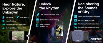 FOTRIC präsentiert den TD2 Geek – den weltweit ersten akustischen Bildgeber für Smartphones, mit dem sich Schall sichtbar machen lässt, ohne den Smartphone-Akku zu beanspruchen: https://ml.globenewswire.com/Resource/Download/5219f8f2-ac32-48a8-b8f6-8b1361e9ae8c/image3.jpeg