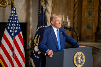 The Stock Market Sounds an Alarm, and the Federal Reserve Delivers Bad News About President Trump's Tariffs: https://g.foolcdn.com/editorial/images/845091/trump-at-mar-a-lago-official-white-house-photo.jpg