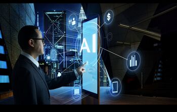 This Tech Giant Just Grew Its Artificial Intelligence (AI) Business by Triple Digits for a Ninth Straight Quarter: https://g.foolcdn.com/editorial/images/844832/a-person-interacting-with-artificial-intelligence.jpg